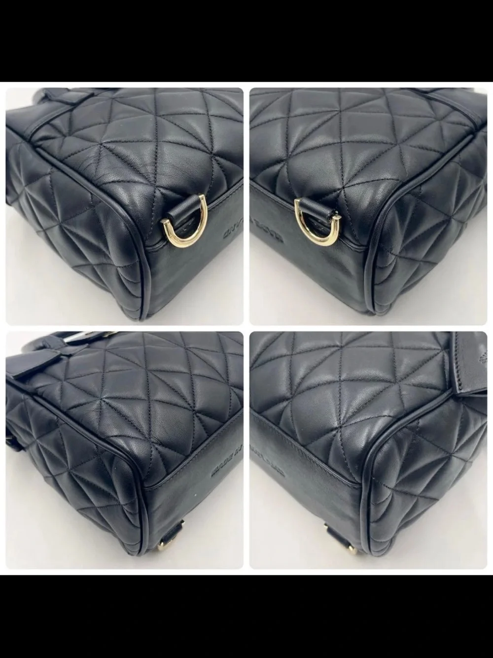 Mulberry Black Quilted Leather Satchel with Gold Hardware